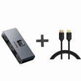 Baseus Matrix HDMI Bidirectional Switcher + Baseus 8K HDMI Adapter Cable + Baseus 4K HDMI 2.0 Cable | Smart Dual-Screen Setup Kit